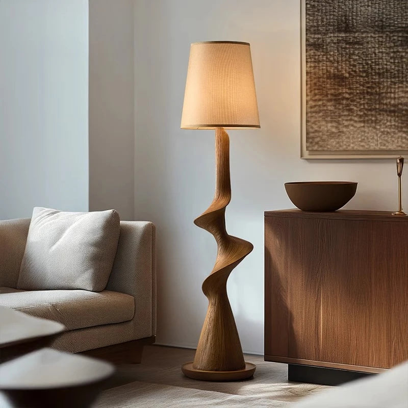 Wabi-Sabi Wood Floor Lamp