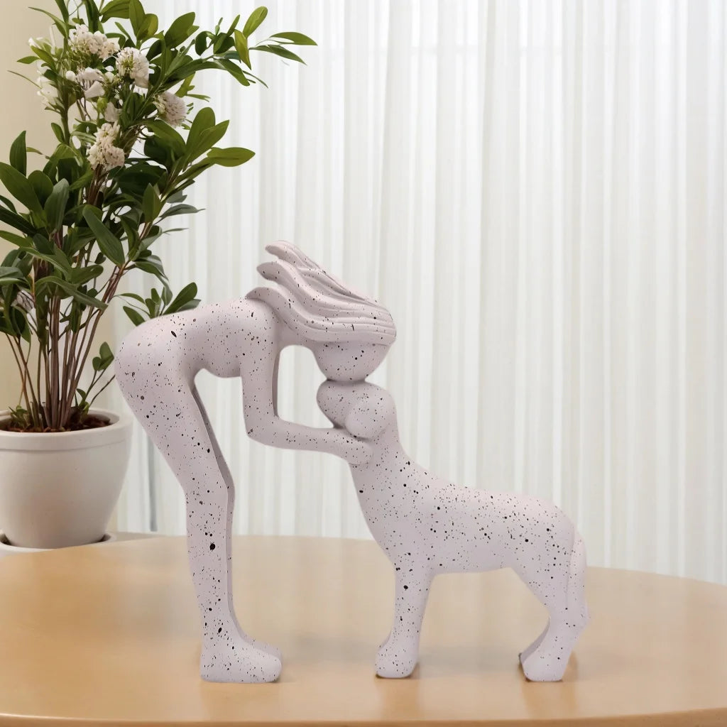 Girl & Dog Friendship Sculpture