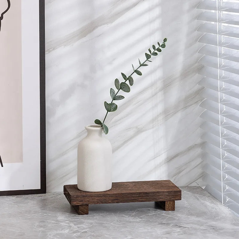 Sculpted Vanity Wood Tray