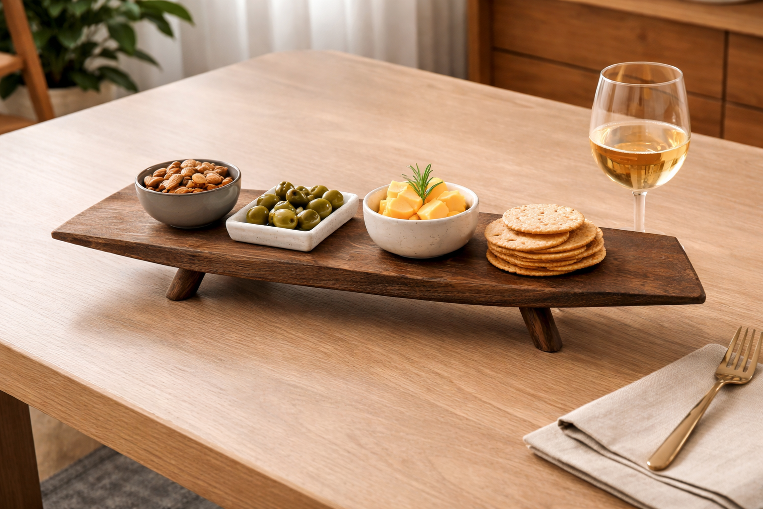 Noir Elevated Wood Display Tray