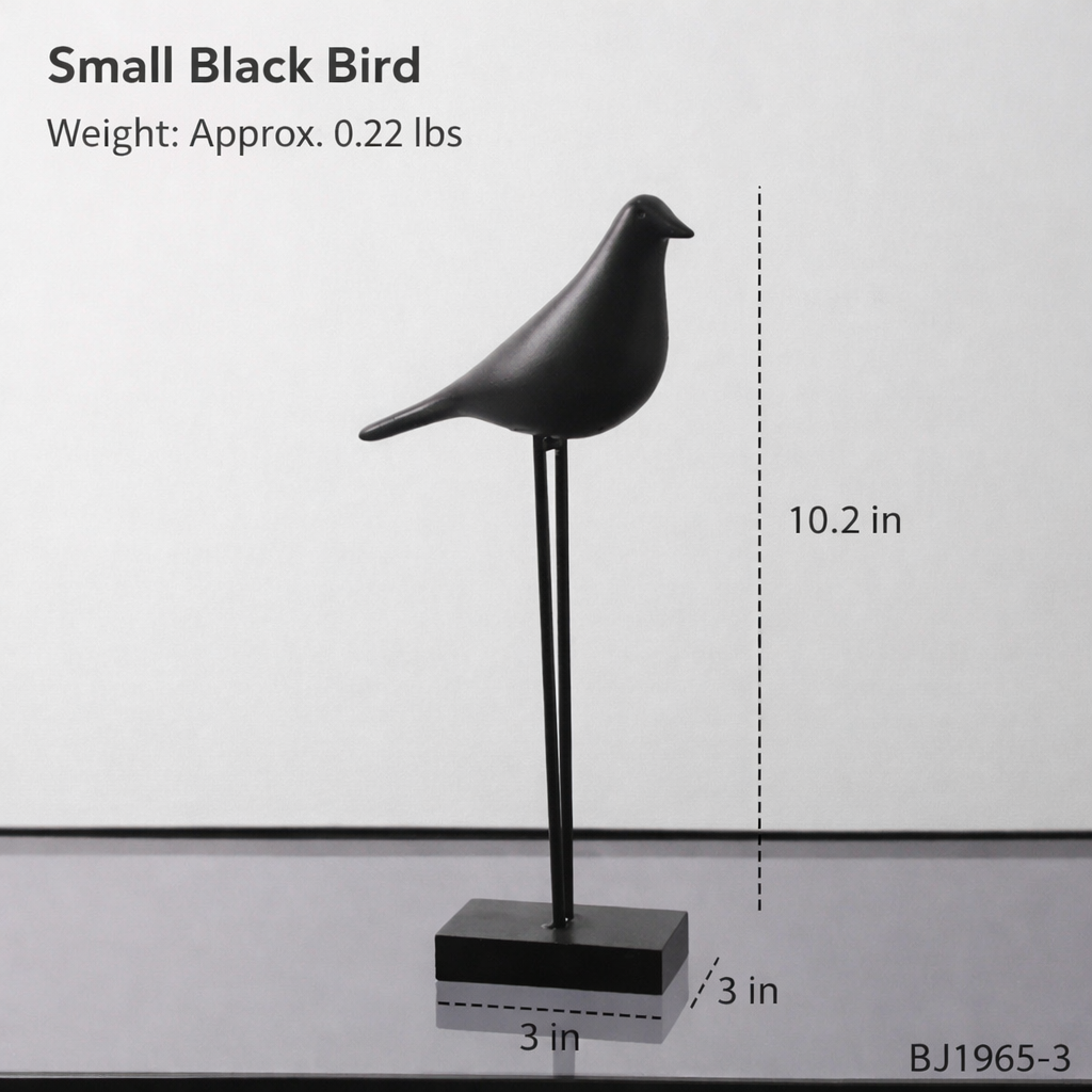 Creative Minimalist High-End Black And White Bird Handicrafts For Display