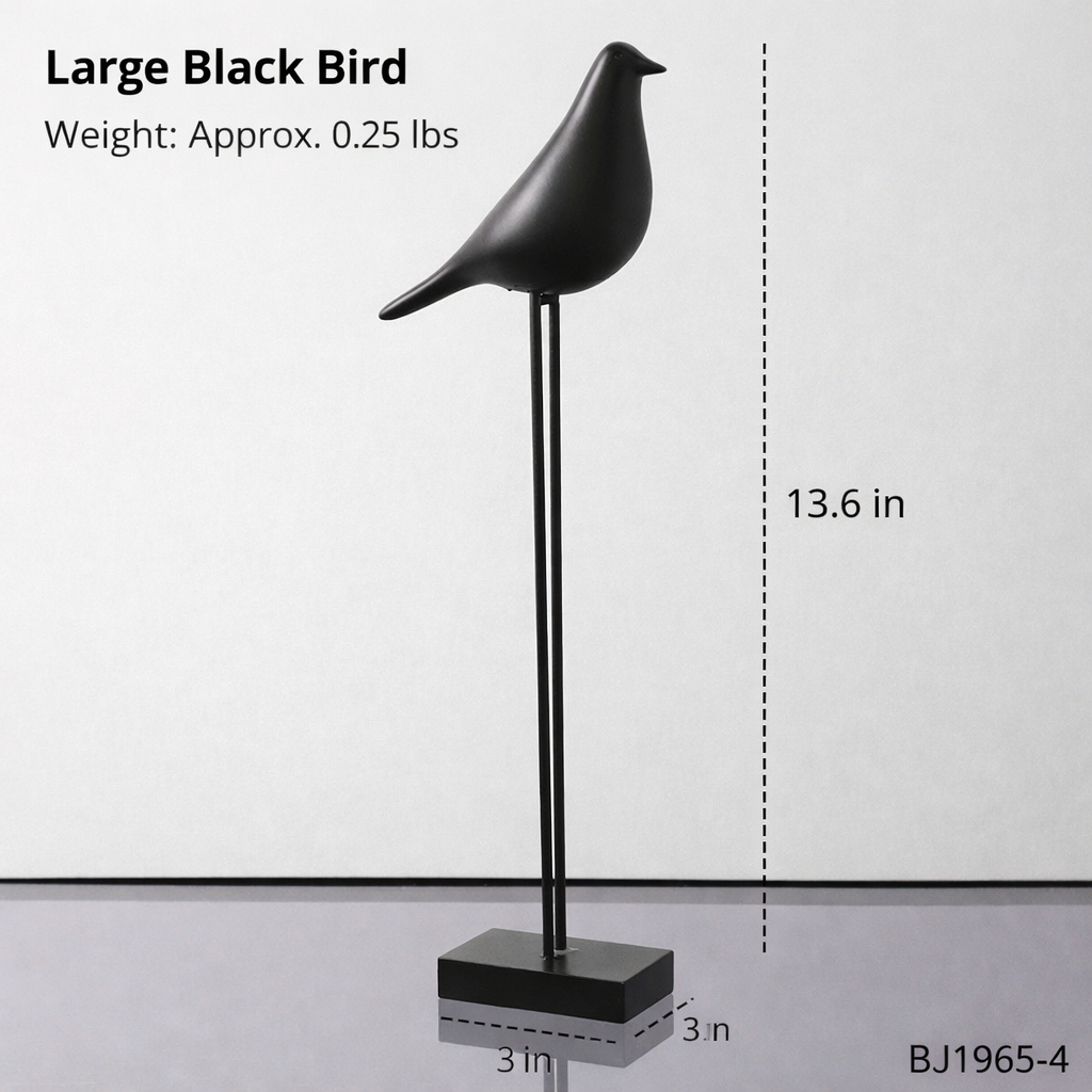 Creative Minimalist High-End Black And White Bird Handicrafts For Display