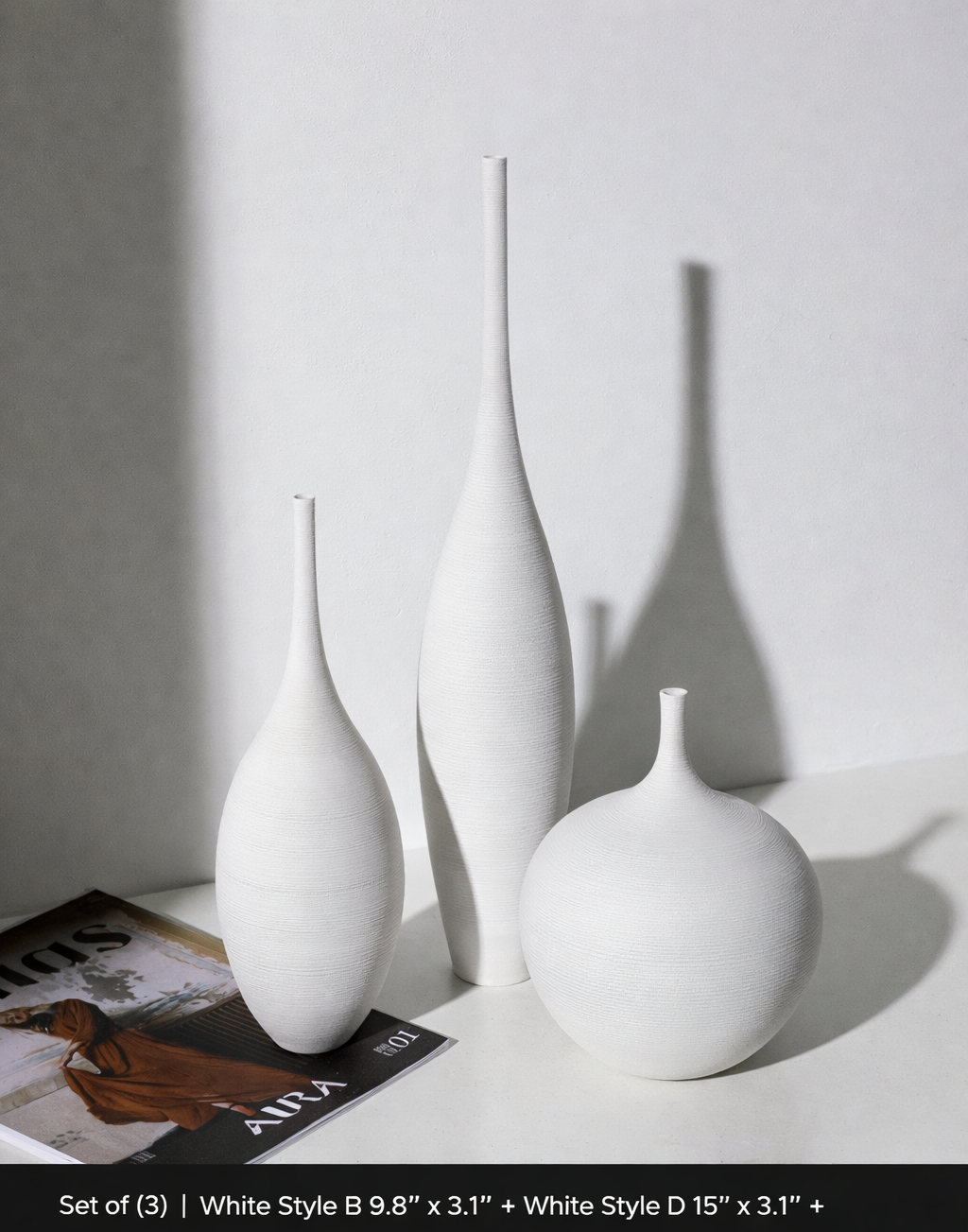Handmade brushed large vase ornaments