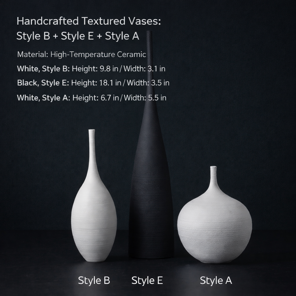 Handmade brushed large vase ornaments