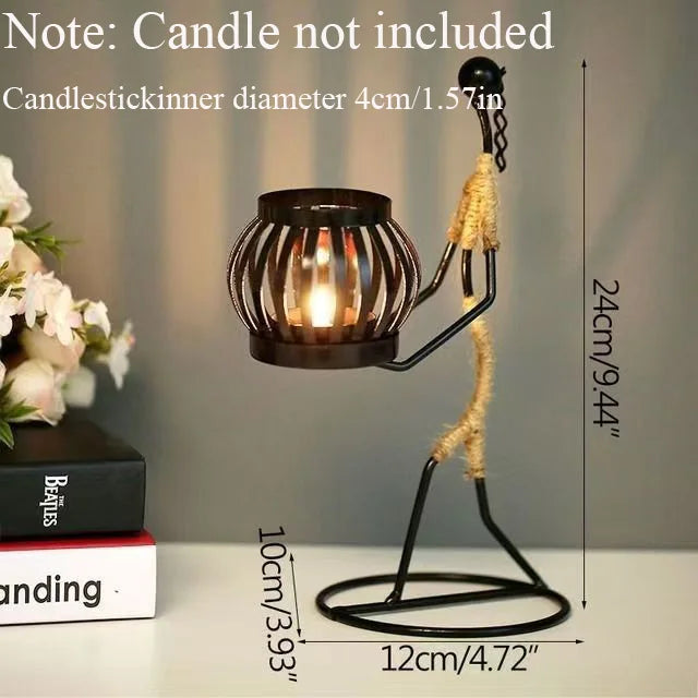 Nordic Metal Candle Sculpture Holder