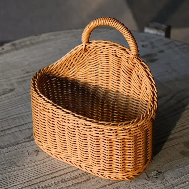 Coastal Rattan Wall Basket