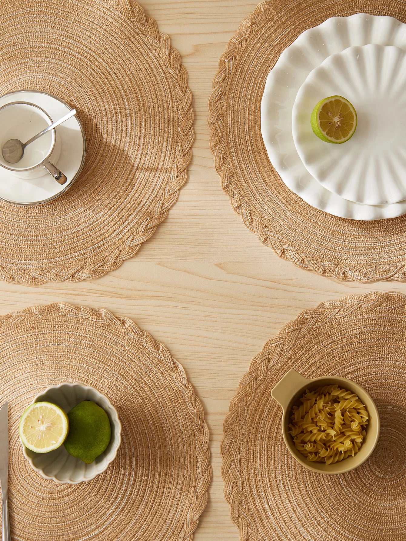 Classic Woven Cotton Round Placemat