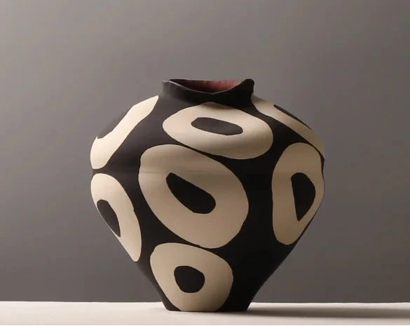 Sculptural Orbit Ceramic Vase
