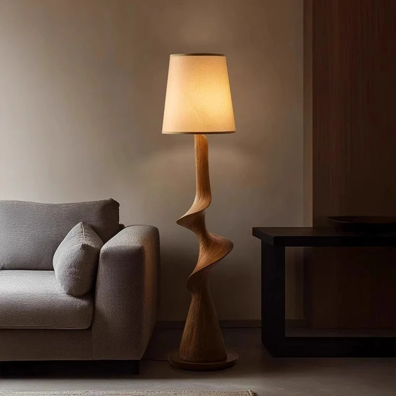 Wabi-Sabi Wood Floor Lamp