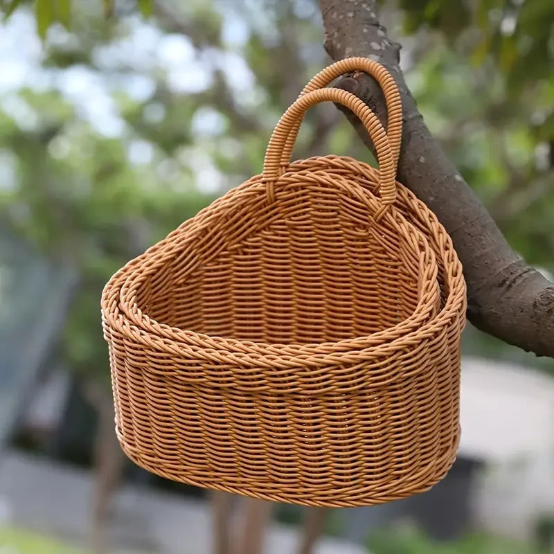 Coastal Rattan Wall Basket