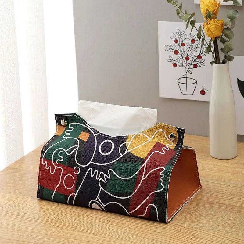 Leather Tissue Box Cover