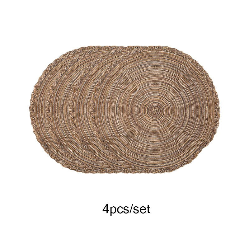 Classic Woven Cotton Round Placemat