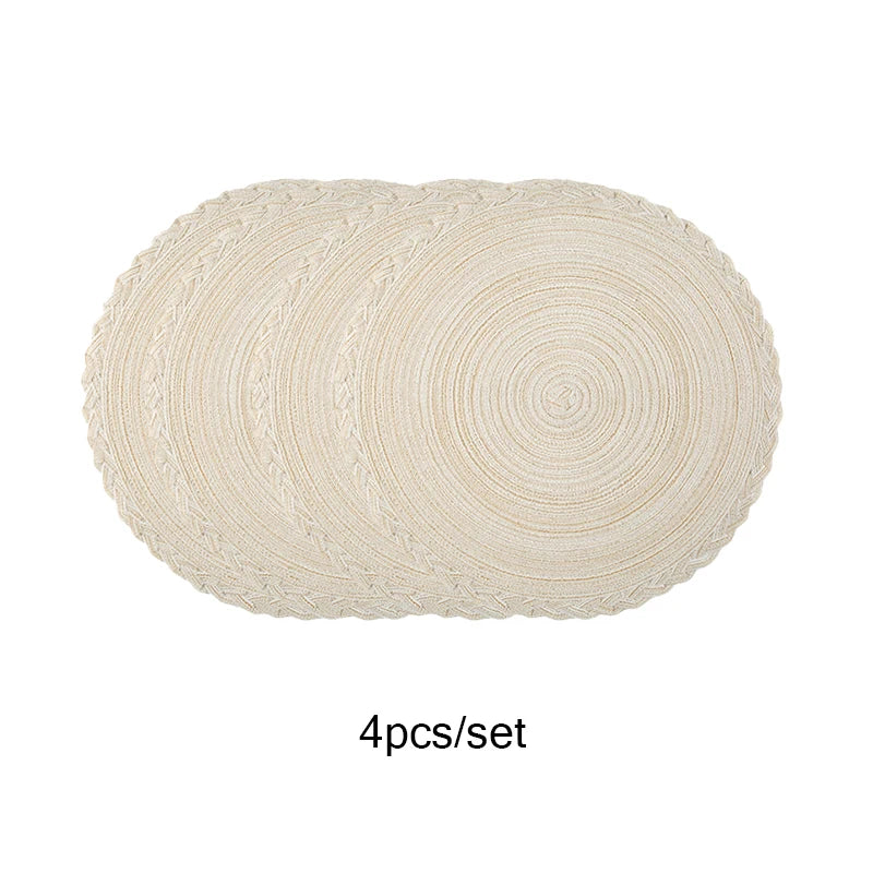 Classic Woven Cotton Round Placemat