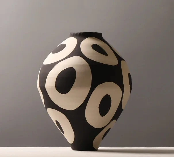 Sculptural Orbit Ceramic Vase