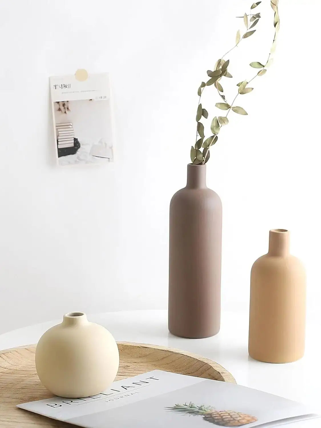 Ceramic Neutral Vase Set