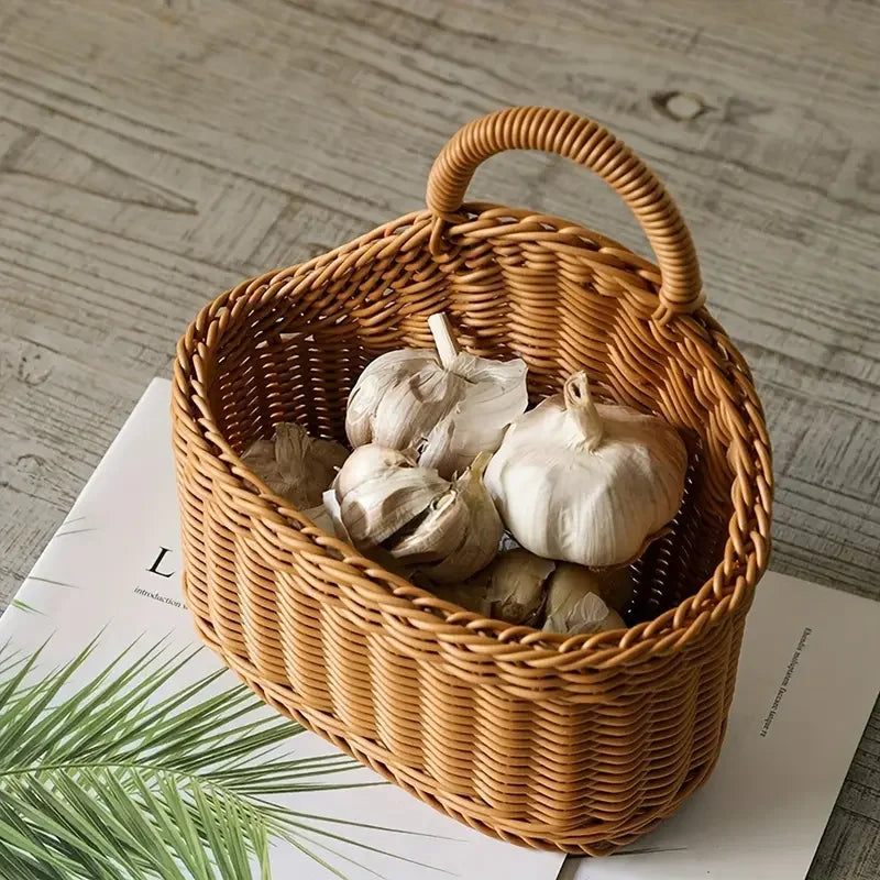 Coastal Rattan Wall Basket