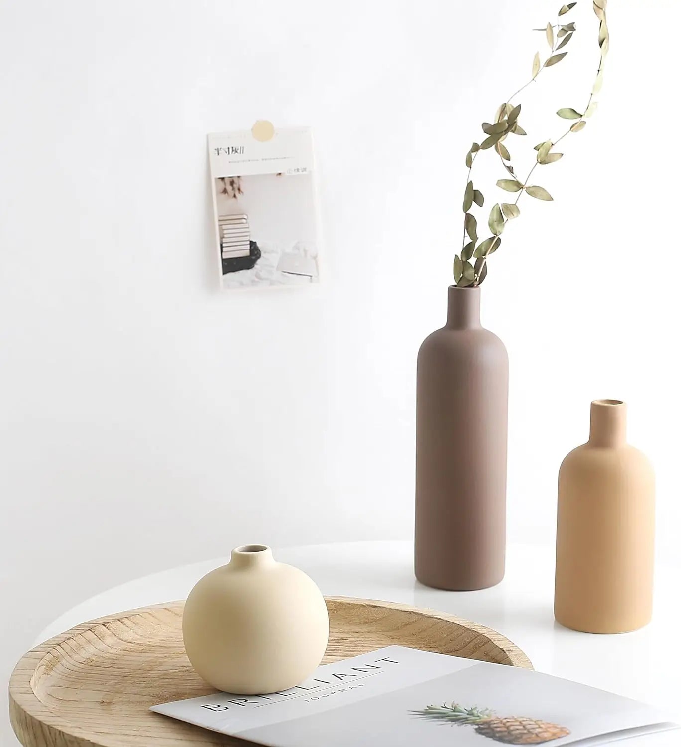 Ceramic Neutral Vase Set