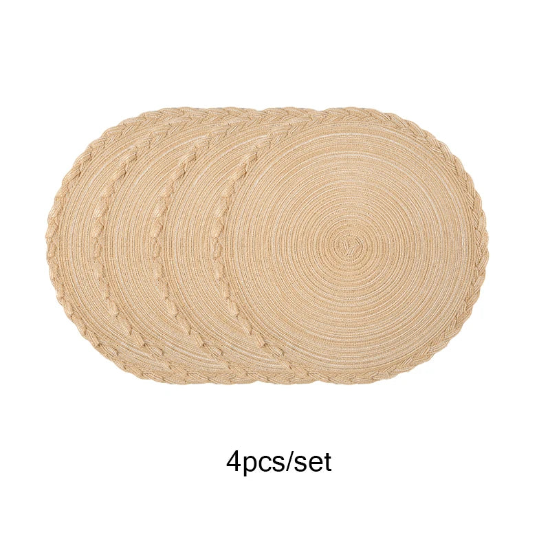 Classic Woven Cotton Round Placemat